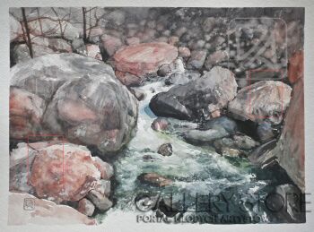 Agnieszka Długołęcka-Kamienie II (cykl)-Malarstwo