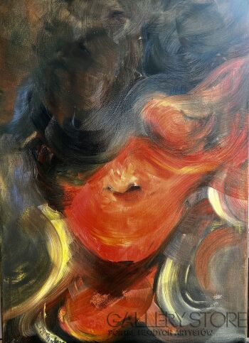 Agnieszka Sukiennik-Portret płonący -Malarstwo