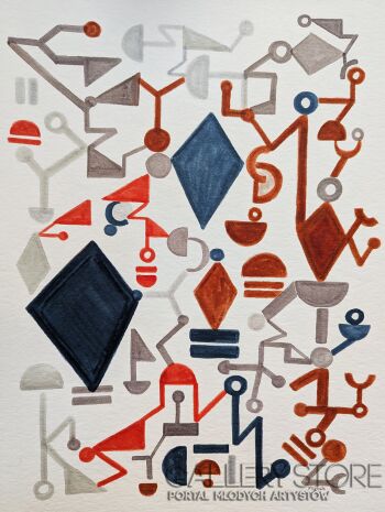 Aleksandra Kożuch-Geometria wiosny-Rysunek