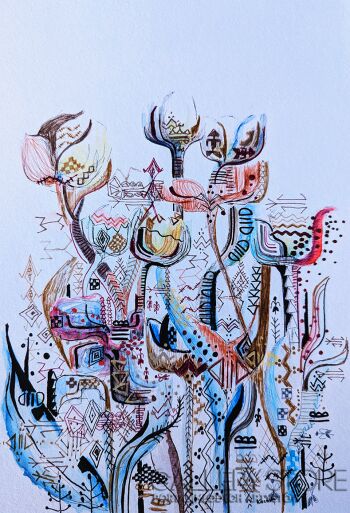 Aleksandra Kożuch-Tulipany z Fez-Rysunek