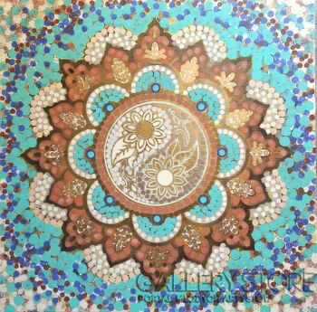Aleksandra  Michalik-Błękitna Mandala Pięknego Życia-Akryl