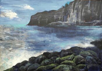 Aleksandra  Michalik-Wieczór nad oceanem-Malarstwo