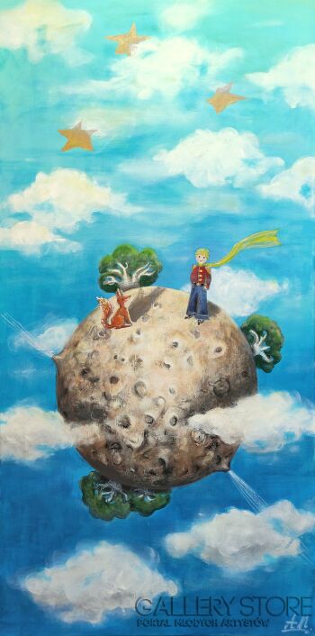 Aleksandra  Michalik-Mały Książę i Lis - inspiracja 3-Malarstwo