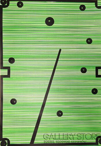 Amadeusz Popek-Billard green-Grafiki artystyczne i plakaty