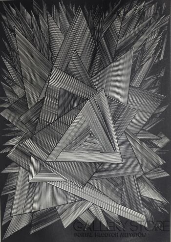 Amadeusz Popek-Erected black small-Grafiki i plakaty