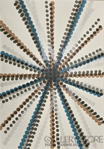 Amadeusz Popek-"Kaleidoscope" brown-blue-Grafiki i plakaty