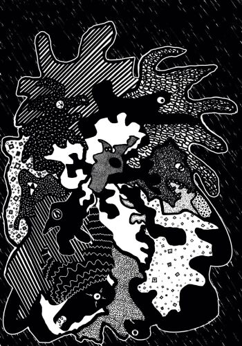 Amadeusz Popek-Monsters small-Grafiki i plakaty