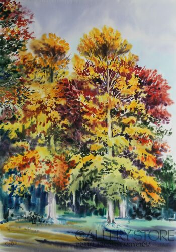 Anatolij Gwozdiuk-Stroje Jesienne -Malarstwo