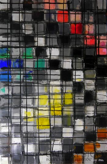 Andrzej Grabowski-Colored squares-Akryl