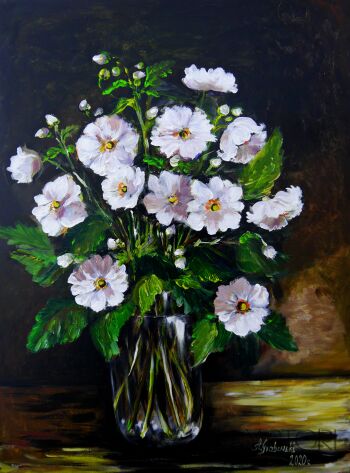 Andrzej Grabowski-Hibiskus-Akryl