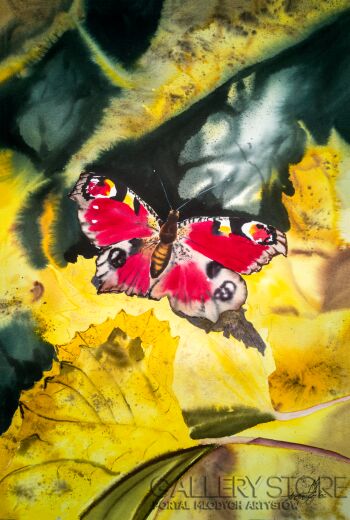 Aneta Gajos-Autumn Butterfly 1-Akwarela