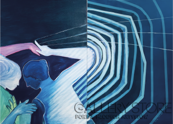 Aneta Lachendro-.Przepływy z cyklu Meridiany-Malarstwo
