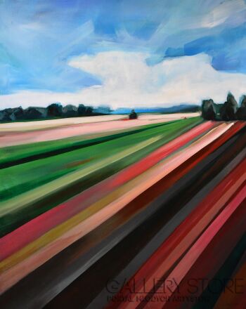 Aneta Olszewska - K.-Polski pejzaż po deszczu-Malarstwo