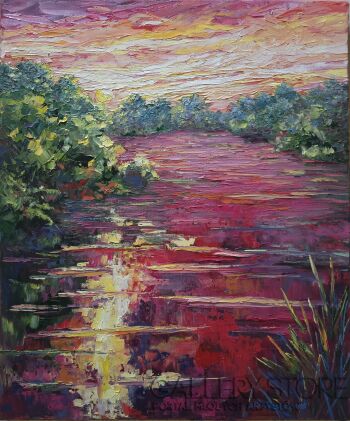 Anita Domeracka-Jezioro malinowe-Malarstwo