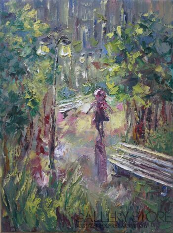 Anita Domeracka-Sarenka pośród szmaragdu-Malarstwo