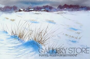Anna Krzeszowiec-Mazowiecka zima-Malarstwo