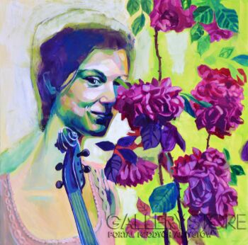 Anna Masiul-Gozdecka-Pink Roses-Olej