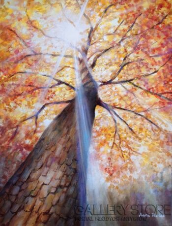 Anna Pawlak-"Pod jesiennym drzewem"-Akryl