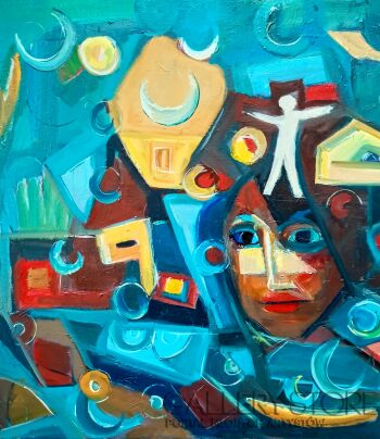 Anna  Wąsikiewicz-Księżycowy bal-Malarstwo