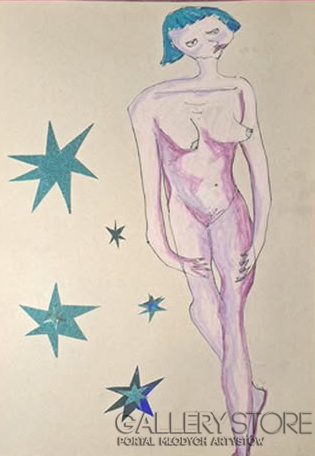 Antonina Dąbrowska-Smutna ballerina-Rysunek
