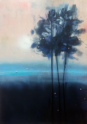 Barbara Zabłocka-niebieska mgła-Malarstwo