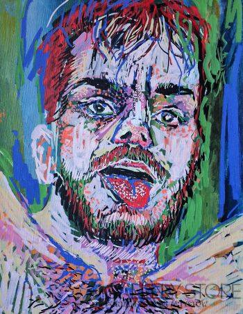 Bartłomiej Górecki-natural born losers - portret himbo-Malarstwo