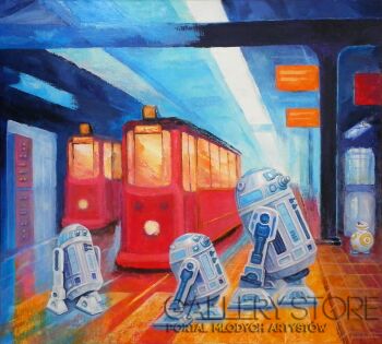 Bohdan Wincenty Łoboda-Metropolis - tramwaje i R2-D2-Akryl