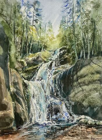 Bożenna Niewinowska-Wodospad Kamieńczyka-Malarstwo