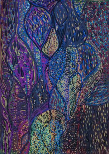 Dagmara Wrona-Liście i deszcz -Malarstwo