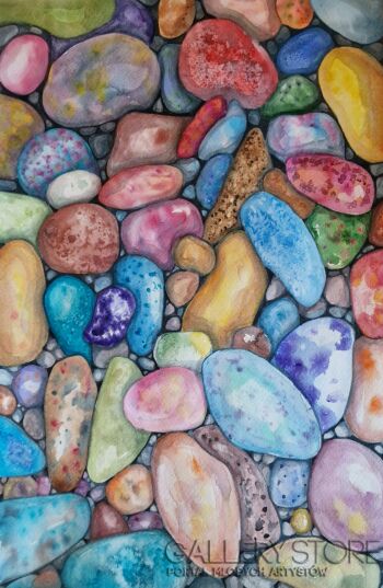 Danuta Kolis-Barwna mozaika plaży-Malarstwo