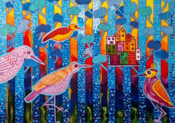 Danuta Kolis-Domki dla ludzi-Malarstwo