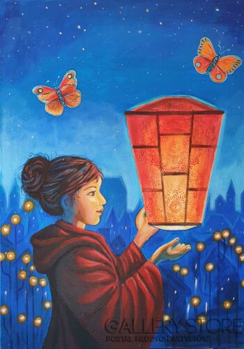 Danuta Kolis-Lampion spełnionych życzeń-Akryl