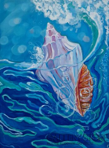 Danuta Kolis-Szept oceanu-Malarstwo