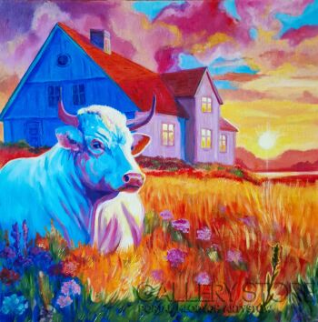 Danuta Kolis-Wschód słońca nad doliną-Malarstwo