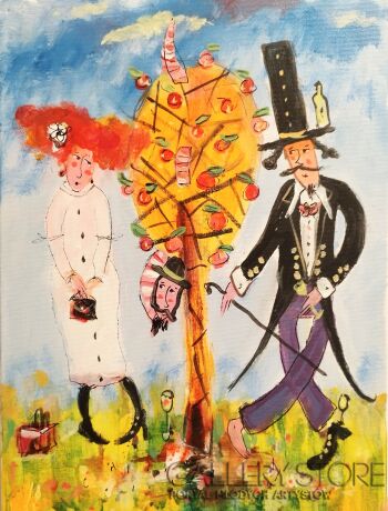 Dariusz Grajek-Adam i Ewa w raju.....-Malarstwo