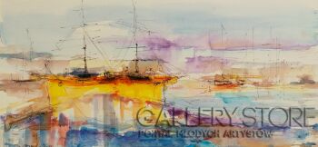 Dariusz Grajek-Dwie łodzie .....-Malarstwo