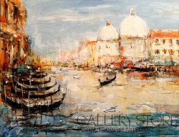 Dariusz Grajek-Gondolier i Wenecja...-Akryl