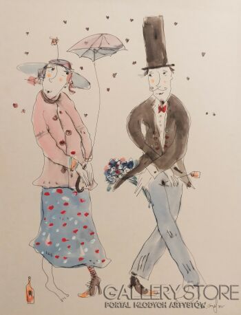 Dariusz Grajek-Kwiatki zakochanych...-Malarstwo