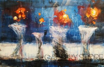 Dariusz Grajek-Kwiaty w wazonach....-Malarstwo