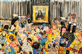 Dariusz Grajek-Mona Lisa w Luwrze....-Malarstwo