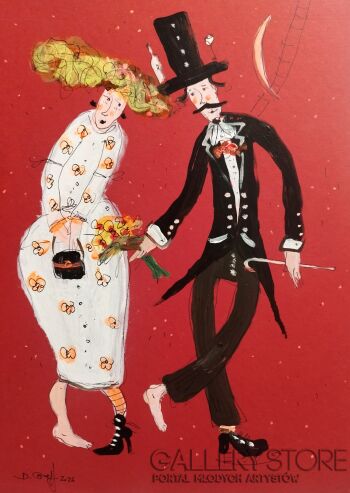 Dariusz Grajek-Ona i on w zakochaniu...-Malarstwo