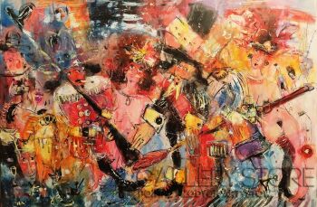 Dariusz Grajek-Panny i strzelcy....-Malarstwo