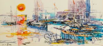 Dariusz Grajek-Port w pełnym słońcu.....-Malarstwo