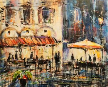 Dariusz Grajek-Włoska kawiarenka...-Malarstwo
