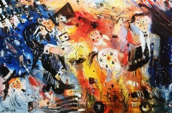 Dariusz Grajek-Zakochany centaur i iluzjonista....-Malarstwo