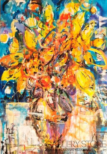 Dariusz Grajek-Żółte słoneczniki....-Malarstwo