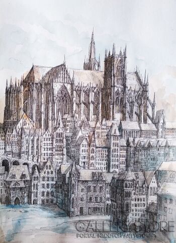 Dawid Masionek-Katedra w Metz-Rysunek