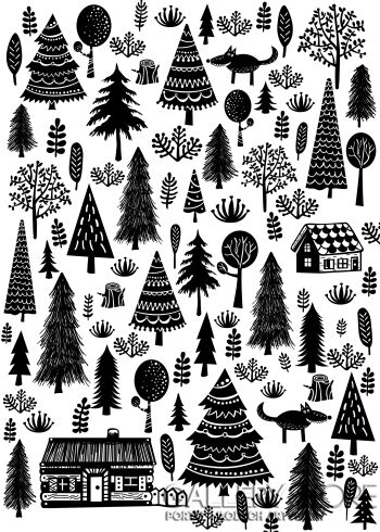 Dominika Wilk-Świąteczny las-Grafika