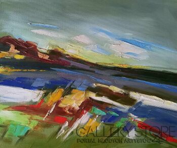 Dorota Łaz-Abstrakcyjne Bieszczady 3-Malarstwo