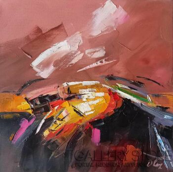 Dorota Łaz-Abstrakcyjne Bieszczady 3-Malarstwo